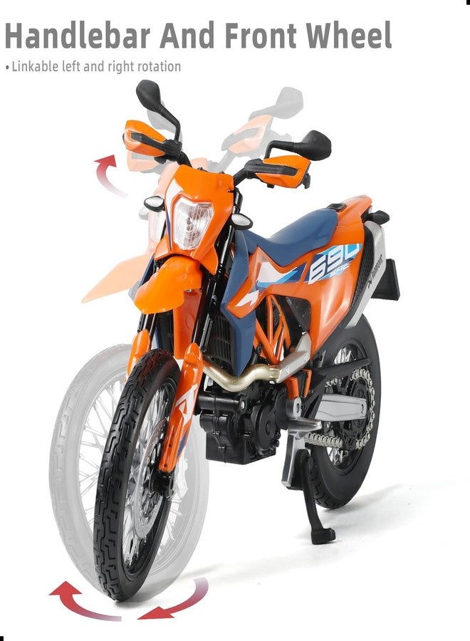 Risopen Dirtbike Toy Motorcycle Compatible for KTM 690 SMCR 1:12 Dirtbike Toy Motorcycle Model for Kid Age 8-14 - Image 3